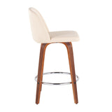 Tintori - Fixed - Height Counter Stool - Round Chrome Footrest (Set of 2)