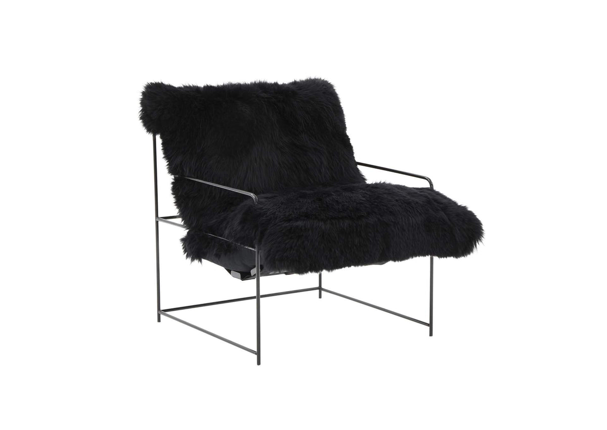 TOV-S68723 Kimi Black Genuine Sheepskin Chair