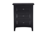 4N0281 Paragon Three - Drawer Nightstand In Black