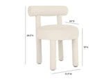 TOV-D68592 Carmel Cream Velvet Dining Chair