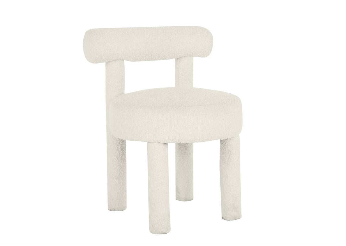 TOV-D68593 Carmel Cream Performance Boucle Dining Chair