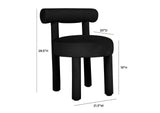 TOV-D68591 Carmel Black Velvet Dining Chair