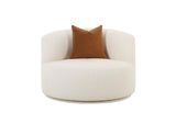 TOV-S68671 Fickle Cream Boucle Swivel Chair