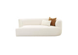 TOV-L68669 Fickle Cream Boucle Modular Right Facing Loveseat
