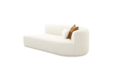 TOV-L68669 Fickle Cream Boucle Modular Right Facing Loveseat