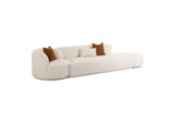 TOV-L6866-C-SO2 Fickle Cream Boucle 3 - Piece Chaise Modular Sofa