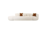 TOV-L6866-C-SO2 Fickle Cream Boucle 3 - Piece Chaise Modular Sofa