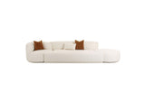 TOV-L6866-C-SO2 Fickle Cream Boucle 3 - Piece Chaise Modular Sofa