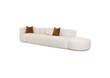 TOV-L6866-C-SO2 Fickle Cream Boucle 3 - Piece Chaise Modular Sofa