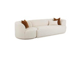TOV-L6866-C-SO3R Fickle Cream Boucle 2 - Piece Modular Right Facing Sofa