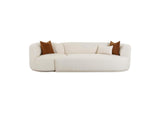 TOV-L6866-C-SO3R Fickle Cream Boucle 2 - Piece Modular Right Facing Sofa