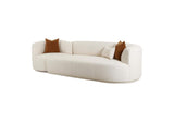 TOV-L6866-C-SO3R Fickle Cream Boucle 2 - Piece Modular Right Facing Sofa