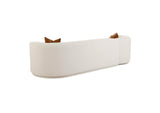 TOV-L6866-C-SO3R Fickle Cream Boucle 2 - Piece Modular Right Facing Sofa