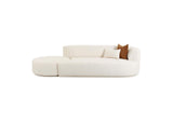 TOV-L6866-C-SO4R Fickle Cream Boucle 2 - Piece Chaise Modular Right Facing Sofa