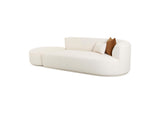 TOV-L6866-C-SO4R Fickle Cream Boucle 2 - Piece Chaise Modular Right Facing Sofa
