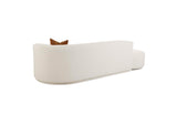 TOV-L6866-C-SO4R Fickle Cream Boucle 2 - Piece Chaise Modular Right Facing Sofa