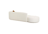 TOV-L6866-C-SO4R Fickle Cream Boucle 2 - Piece Chaise Modular Right Facing Sofa
