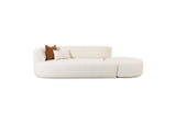 TOV-L6866-C-SO4L Fickle Cream Boucle 2 - Piece Chaise Modular Left Facing Sofa