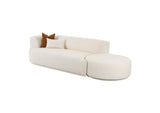 TOV-L6866-C-SO4L Fickle Cream Boucle 2 - Piece Chaise Modular Left Facing Sofa