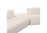 TOV-L6866-C-SEC1 Fickle Cream Boucle 3 - Piece Modular Sectional