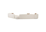 TOV-L6866-C-SEC2R Fickle Cream Boucle 4 - Piece Modular Right Facing Sectional