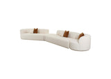 TOV-L6866-C-SEC2L Fickle Cream Boucle 4 - Piece Modular Left Facing Sectional