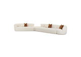 TOV-L6866-C-SEC2L Fickle Cream Boucle 4 - Piece Modular Left Facing Sectional