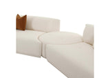 TOV-L6866-C-SEC2L Fickle Cream Boucle 4 - Piece Modular Left Facing Sectional