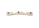 TOV-L6866-C-SEC4 Fickle Cream Boucle 5 - Piece Modular Sectional