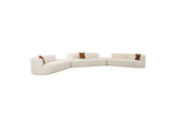 TOV-L6866-C-SEC4 Fickle Cream Boucle 5 - Piece Modular Sectional