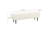 TOV-OC68691 Denise Cream Boucle Bench