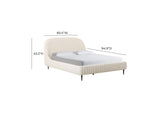 TOV-B68689 Denise Cream Boucle King Bed