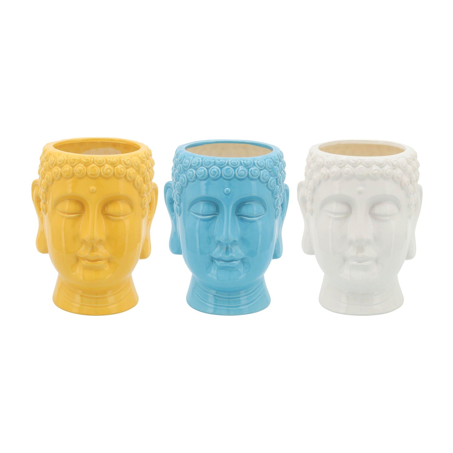 8.5" Buddha Citronella Candle (Set of 3) - Multi 40 Oz