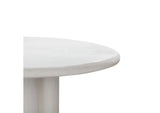 TOV-D54232 Elika White Faux Plaster Round Dining Table