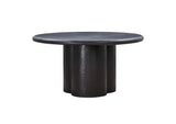 TOV-D54233 Elika Black Faux Plaster Round Dining Table