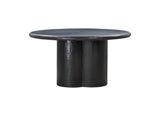 TOV-D54233 Elika Black Faux Plaster Round Dining Table
