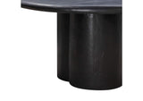 TOV-D54233 Elika Black Faux Plaster Round Dining Table