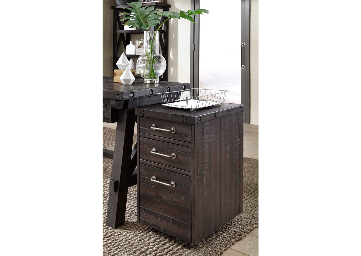7YC917 Yosemite Solid Wood Rollling File Cabinet In Cafe