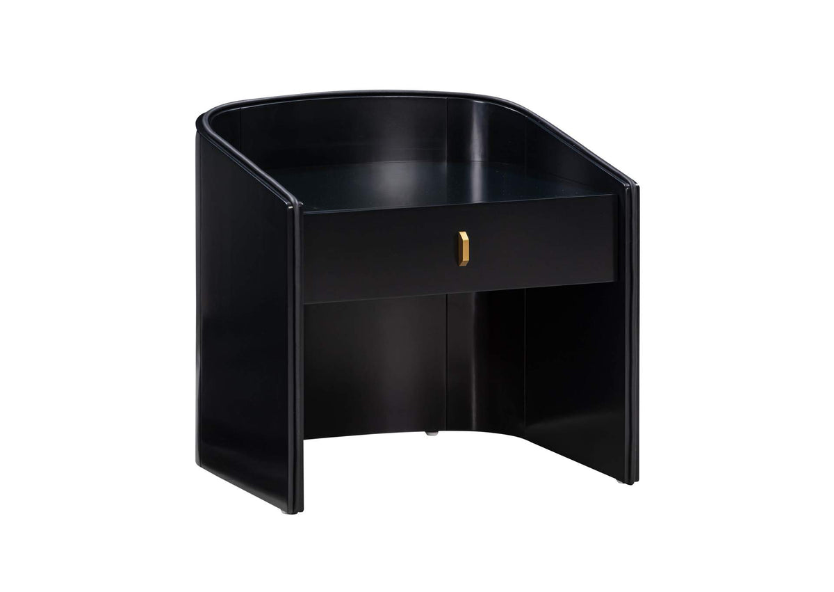 TOV-B54250 Collins Black Lacquer Nightstand