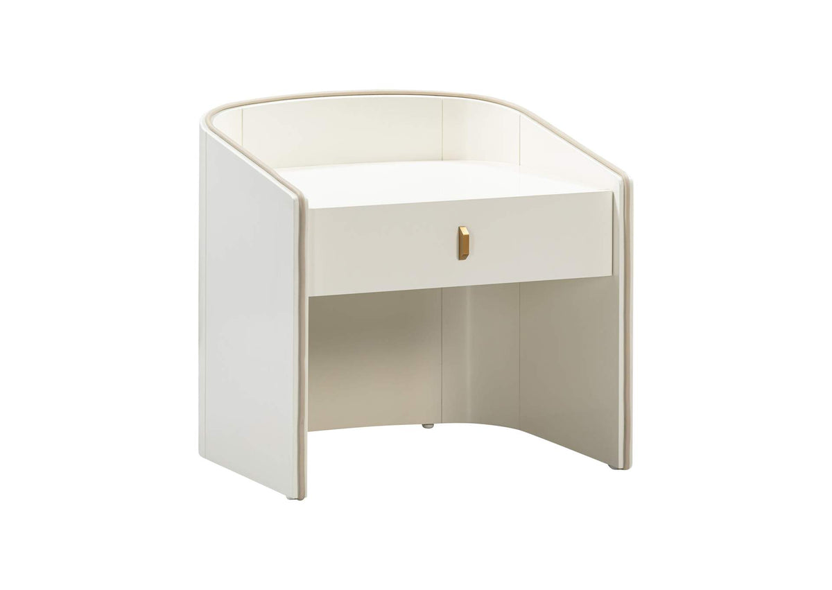 TOV-B54249 Collins Cream Lacquer Nightstand