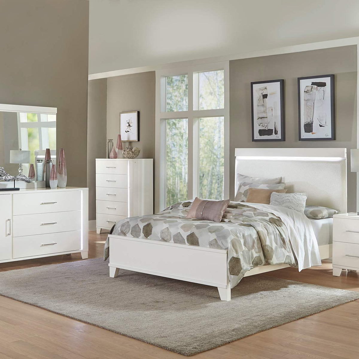 1678W-4 Kerren Night Stand, LED Lighting