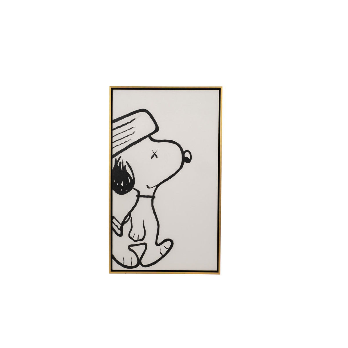 35" X 59" Hand Painted Beagle - Black / White