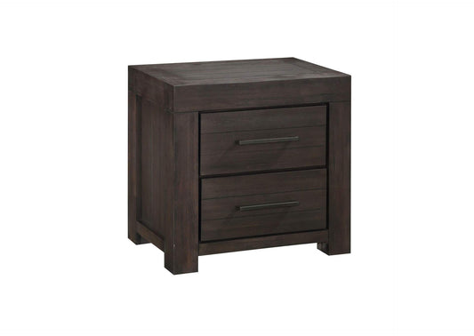 3H5781 Heath Two Drawer Nightstand In Basalt Grey