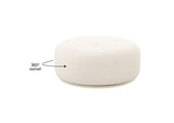 TOV-OC68672 Fickle Cream Boucle Swivel Ottoman