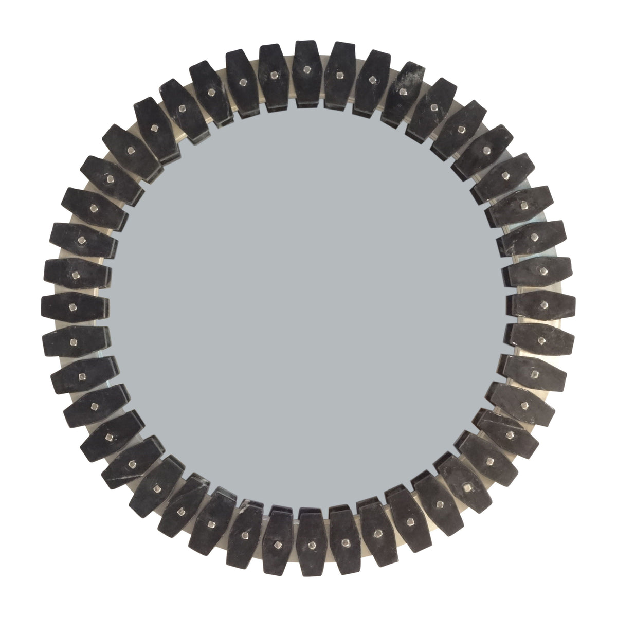Keely Marble Tile Mirror - Black