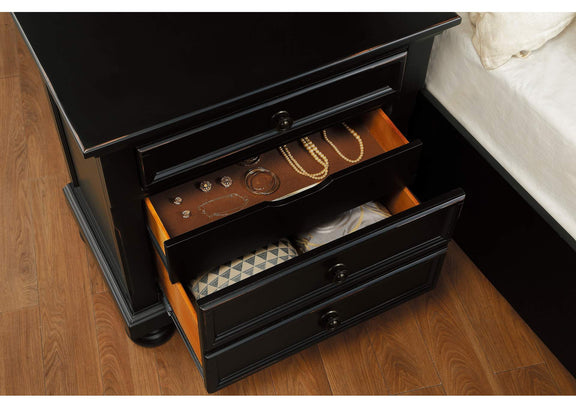 1714BK-4 Laurelin Night Stand, Hidden Drawer