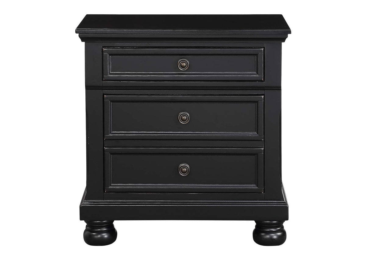 1714BK-4 Laurelin Night Stand, Hidden Drawer
