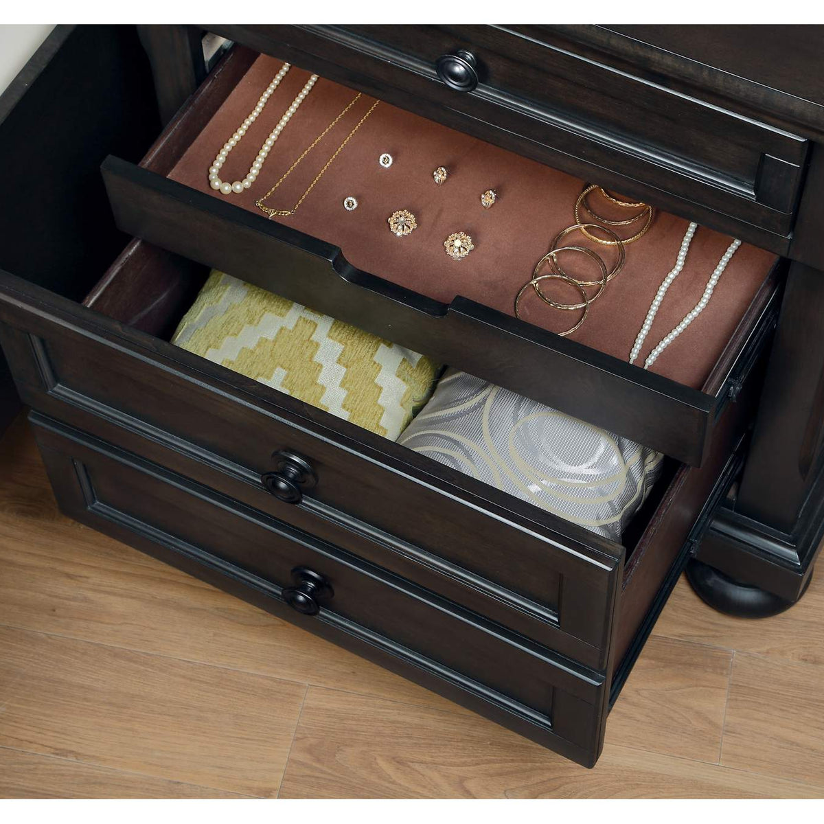 1718GY-4 Begonia Night Stand with Hidden Drawer