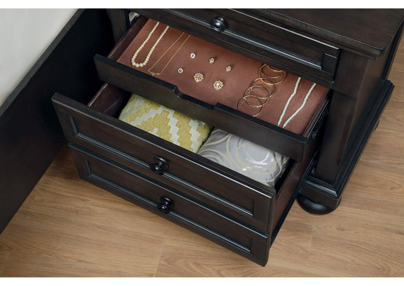 1718GY-4 Begonia Night Stand with Hidden Drawer