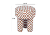 TOV-OC68756 Claire Brown Checkered Boucle Stool